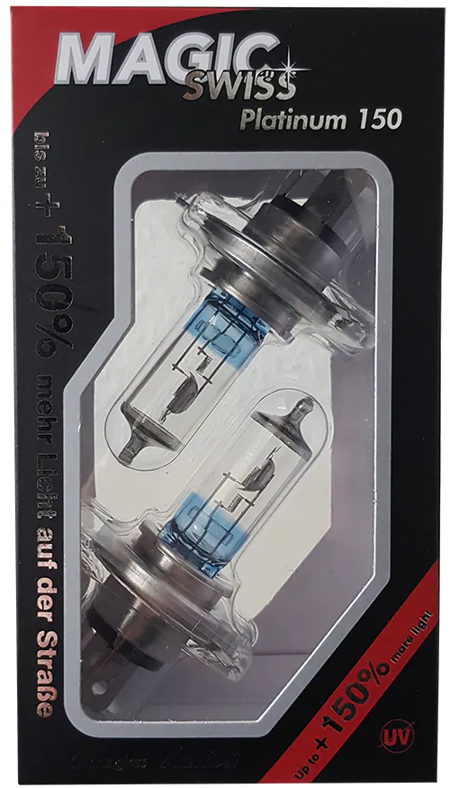 Magic Swiss Lampen: Platinum +150 %, Super White +100 % und Super Longlife +300 %