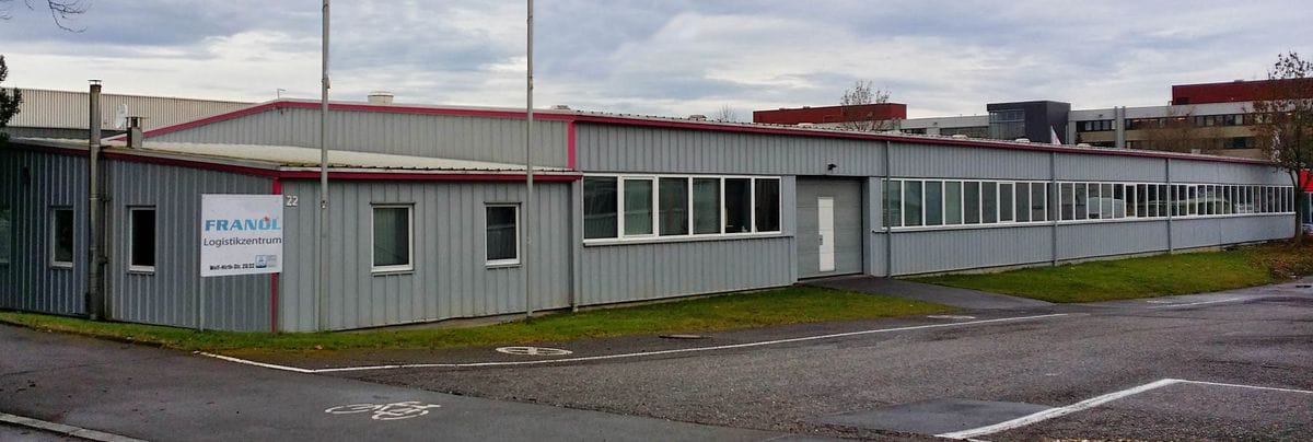 Franol Logistikzentrum, Außenansicht der Lagerhalle