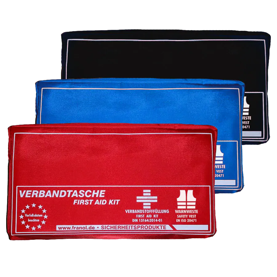 Franol Verbandtaschen in Schwarz, Blau und Rot
